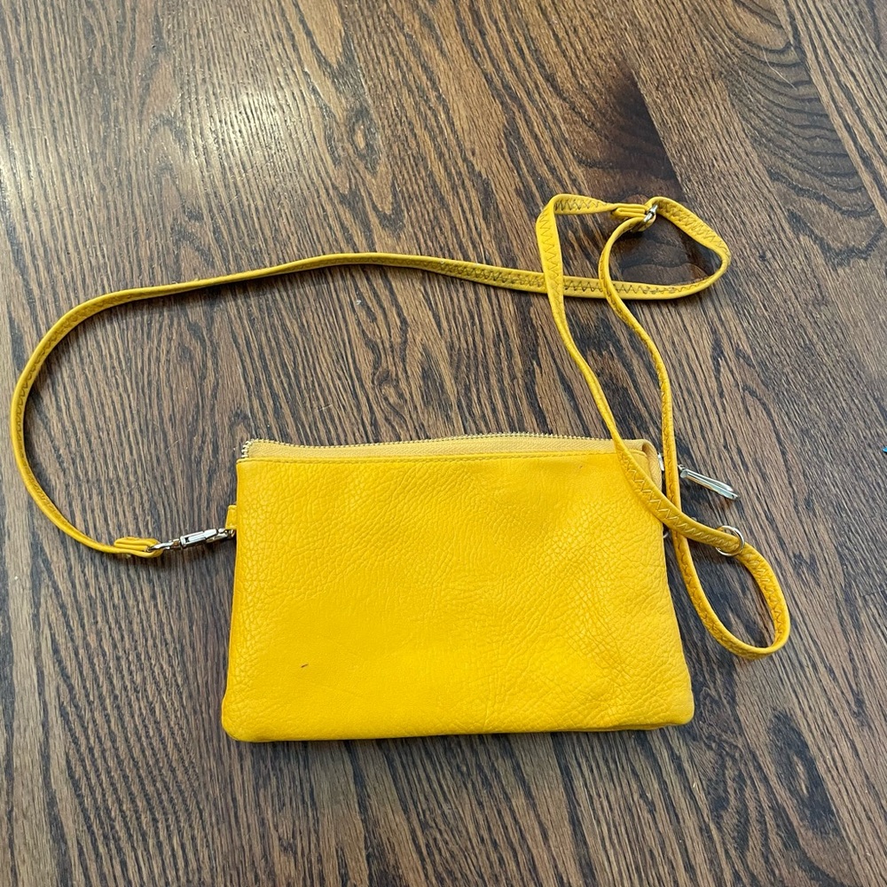 Yellow crossbody purse